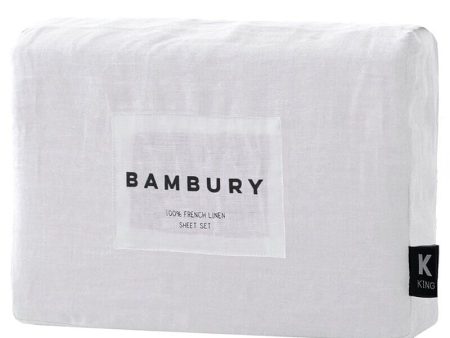 French Linen Sheet Set by Bambury - Ivory For Sale