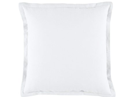 Wellington 43 x 43 cm Linen blend Square Cushion White by Bianca For Cheap