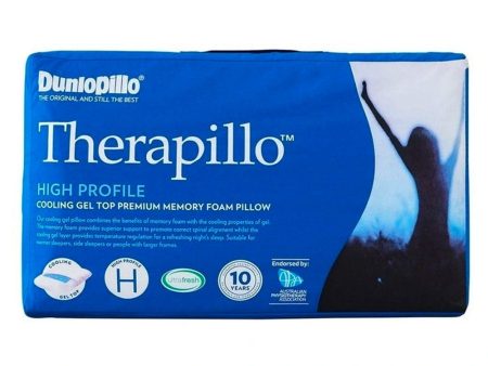 Dunlopillo Therapillo Cooling Gel Top Premium Memory Foam HIGH PROFILE Pillow Sale