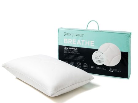 MiniJumbuk Breathe Wool Cotton Quilted Pillow LOW Profile Supply