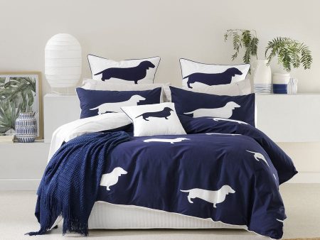 Dachshund Indigo Quilt Cover Set by Bianca Online Sale