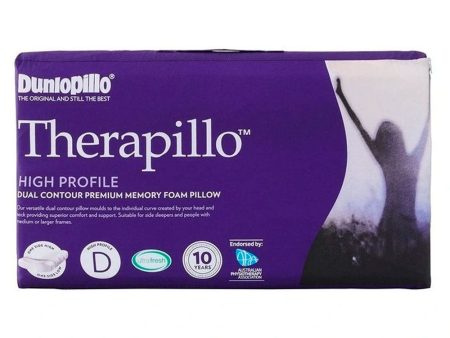 DUNLOPILLO Therapillo Memory Foam High Profile Dual Contour Pillow For Discount