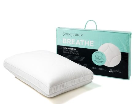 MiniJumbuk Breathe Wool Cotton Quilted Pillow HIGH Profile Fashion