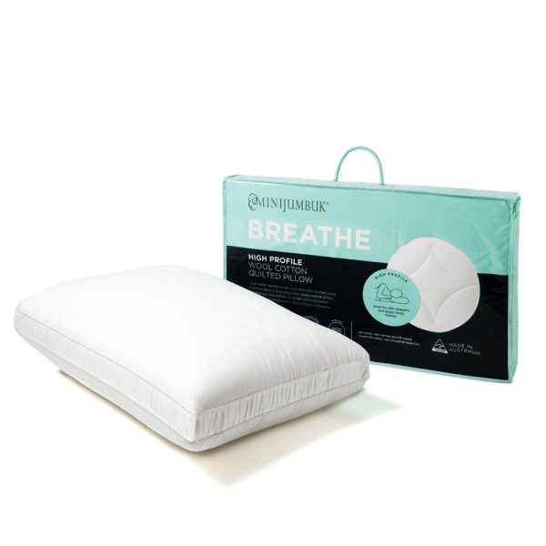 MiniJumbuk Breathe Wool Cotton Quilted Pillow HIGH Profile Fashion