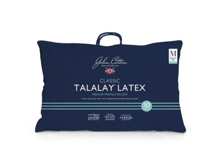 John Cotton Classic Medium Profile Talalay Latex Pillow Fashion