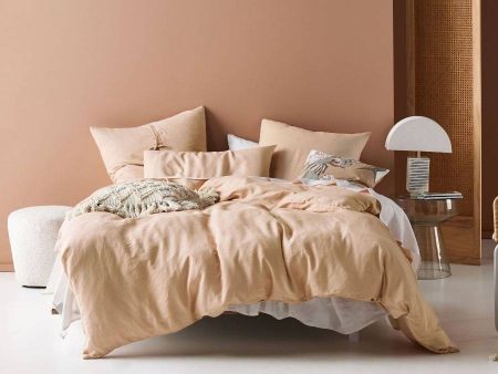 Nimes Nude Linen QUILT COVER SET by Linen House Online now