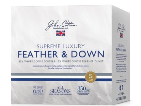 John Cotton Supreme Luxury 85-15 Goose Down & Feather Quilt Online now