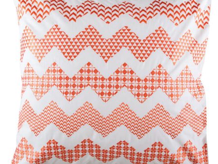 Zig Zag Orange European pillowcase (ea) For Sale