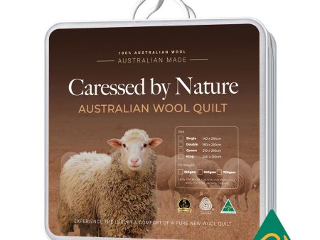 Australian Made Winter Wool Quilt 700gsm by Caressed by Nature on Sale