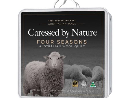 All Seasons 100% Wool Quilt 200-350gsm by Caressed by Nature For Sale