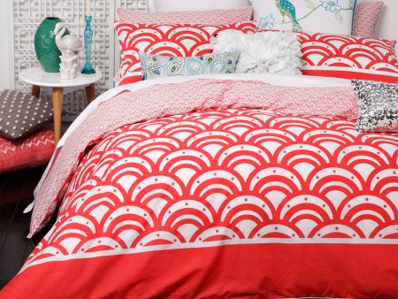 Zen Coral Quilt Cover Set by Logan and Mason Online now